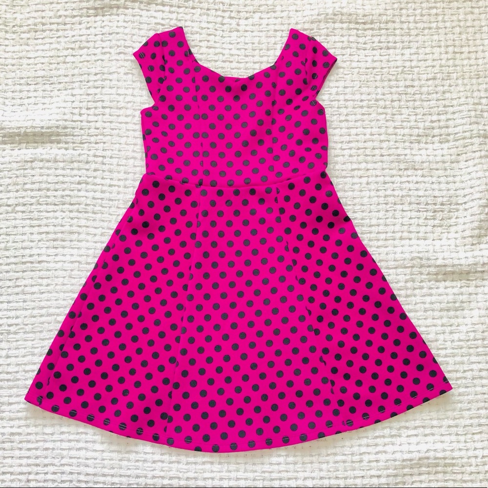 George Girls Passionate Plum Polka-dot  Dress
